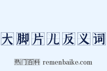 大脚片儿反义词是什么意思的图片